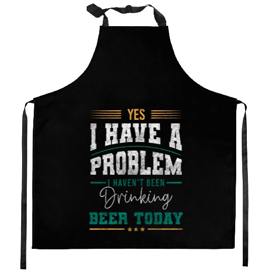 Problem? Fun Black Humor Cool Kitchen Aprons