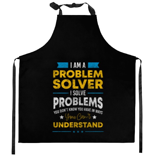 Not My Problem Solutions Sayings Positive Kitchen Aprons