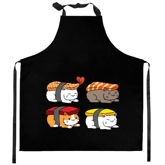 Cat Sushi Kitchen Aprons