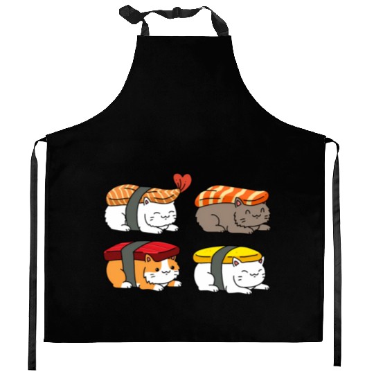 Cat Sushi Kitchen Aprons
