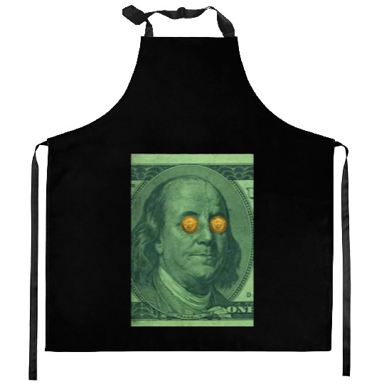Benjamin Franklin Bitcoin Kitchen Aprons