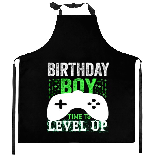 GAmer, birthday boy, time to level up Kitchen Aprons