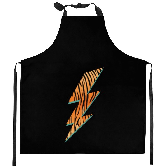 Tiger Stripes Lightning Animal Print Kitchen Aprons