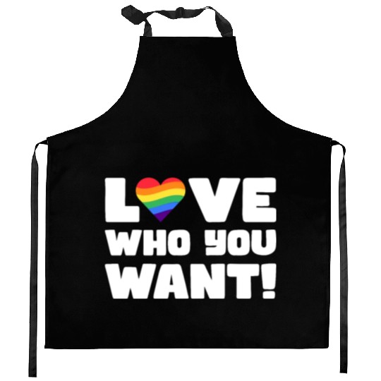 Pride LGBT Love wins, we are queer and proud Kitchen Aprons