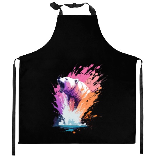 Polar Bear Artic Blaze Kitchen Aprons