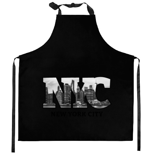 Nyc City Skyline Of Downtown New York City New Yor Kitchen Aprons