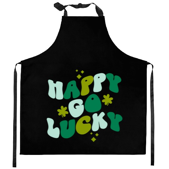 Happy Go Lucky St Patrick'S Day Shamrock Kitchen Aprons