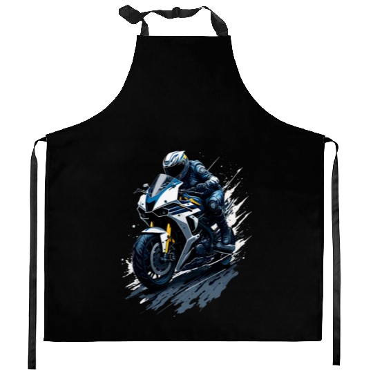 Sport Motorcycle Racing Kitchen Aprons