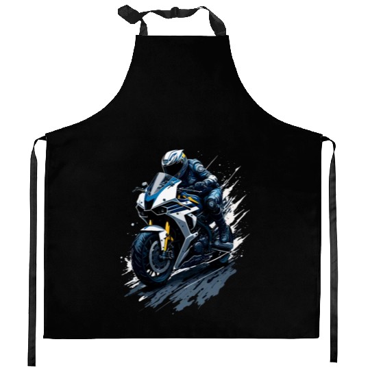 Sport Motorcycle Racing Kitchen Aprons