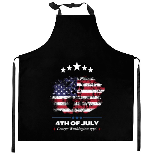 4th Of July Suck It England George Washington 1776 Kitchen Aprons