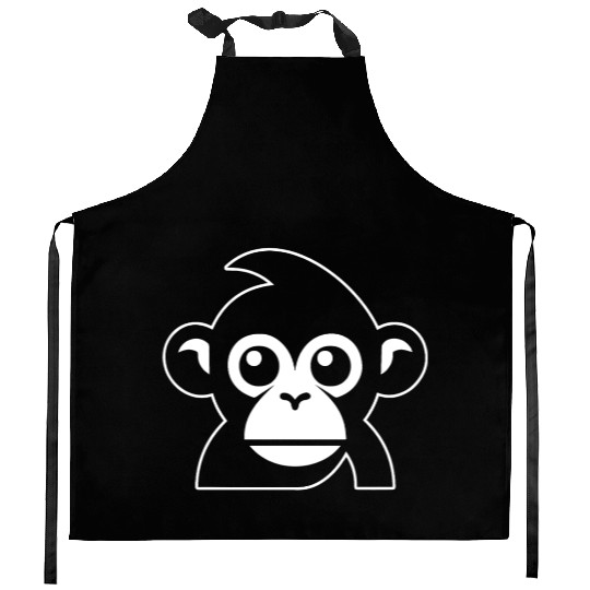 Ape Face Apes Apelike Jungle Primate Kitchen Aprons