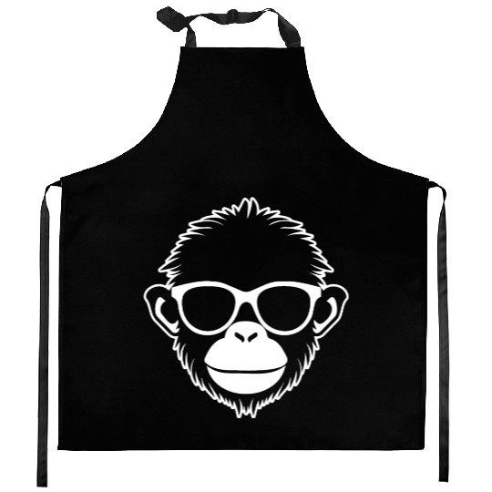 Ape Face Apes Apelike Jungle Primate Kitchen Aprons