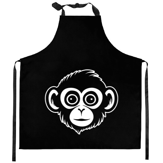 Ape Face Apes Apelike Jungle Primate Kitchen Aprons