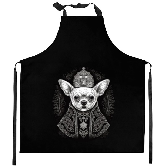 Chihuahua - Pope Dog Church Vatican Catholic Kitchen Aprons