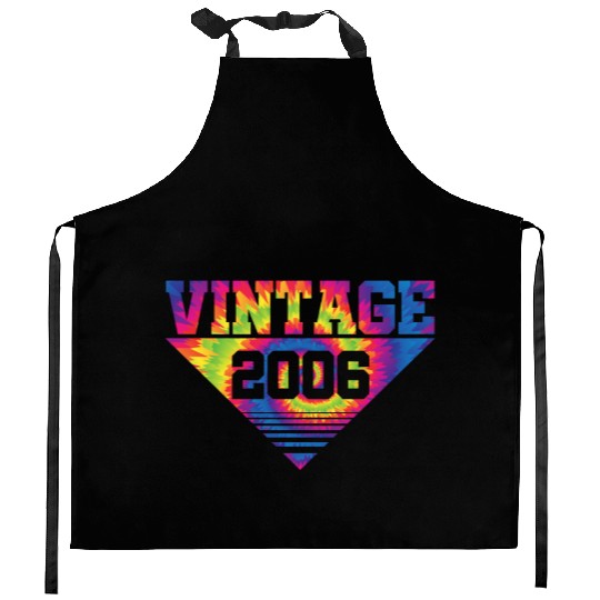 Vintage 2006 Tie Dye Splash Color Triangle Kitchen Aprons