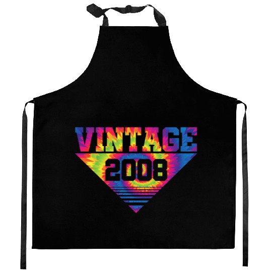 Vintage 2008 Tie Dye Splash Color Triangle Kitchen Aprons