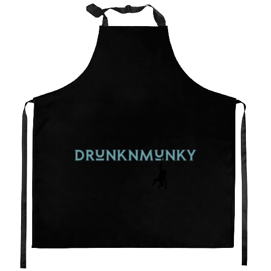 DESIGNdrunknmunky s drunk monkey Kitchen Aprons