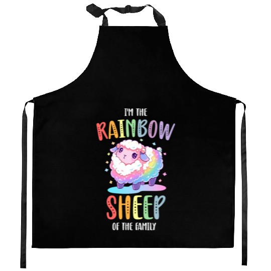 Rainbow Sheep LGBTQ Transgender Pride Community Kitchen Aprons