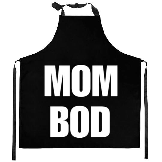 Mom Bod Popular Gym Workout Quote quote Kitchen Aprons