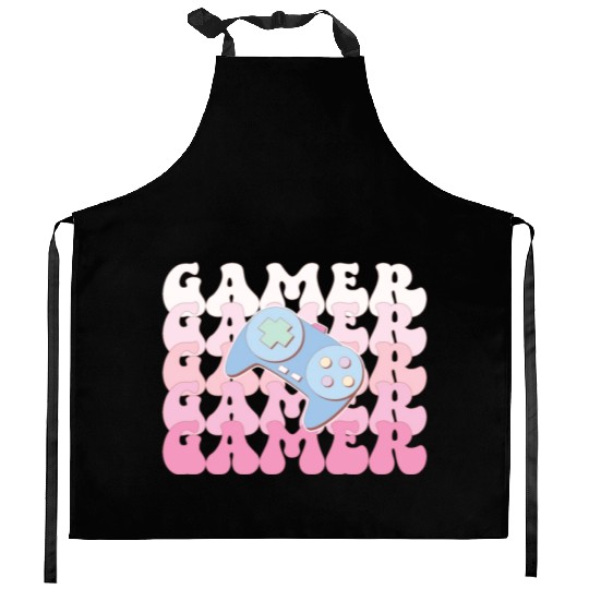 Gamer, Happy Game Day Kitchen Aprons