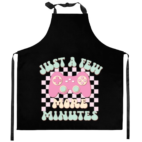 Just A Few More Minutes, Happy Game Day Kitchen Aprons