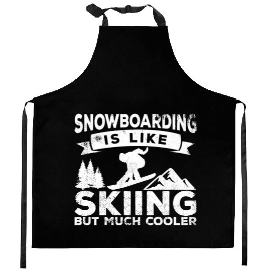 Snowboarding Like Skiing But Much Cooler Kitchen Aprons