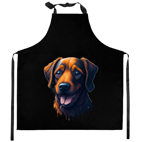 Pawfect Watercolor Dog Kitchen Aprons