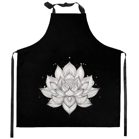 serene Lotus (2) Kitchen Aprons