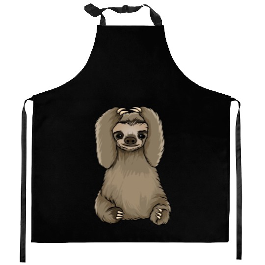 sloth omg what did i do Kitchen Aprons