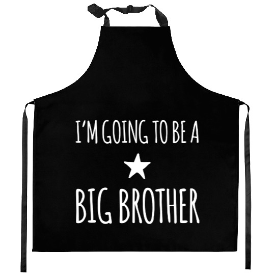 Im Going To Be A Big Brother summer humor red Kitchen Aprons