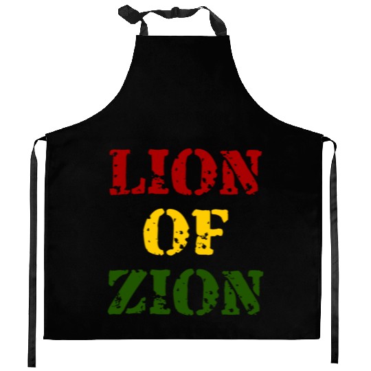 Lion Of Zion Reggae Colors Kitchen Aprons