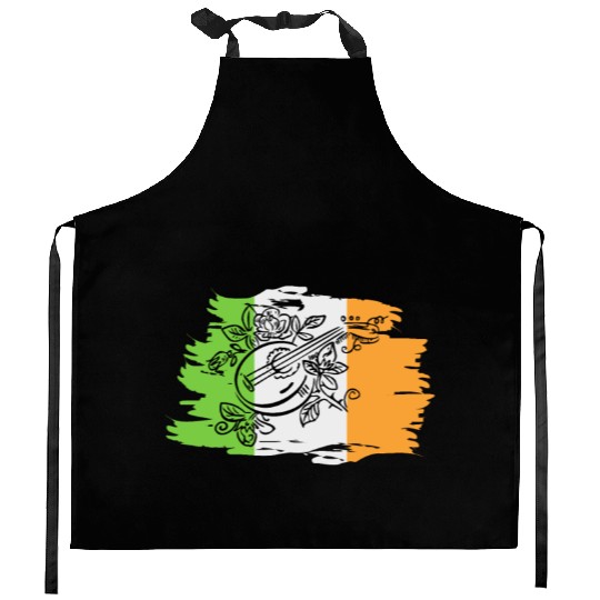 Irish Bouzouki Instrument Greek Kitchen Aprons