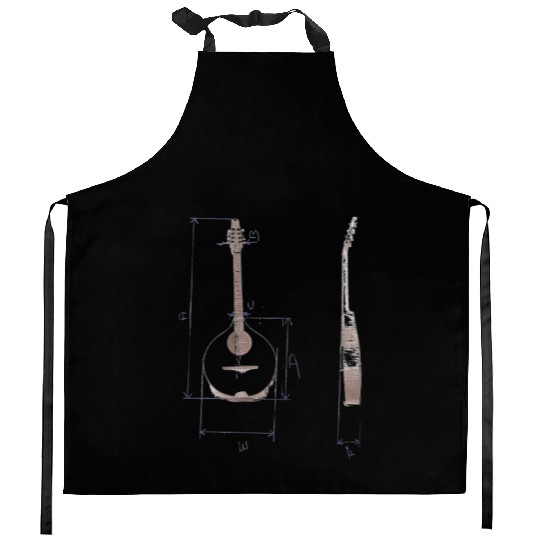 Irish Bouzouki Instrument Greek Kitchen Aprons
