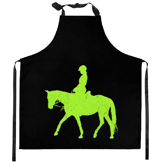 Equestrian Green Lizard Kitchen Aprons