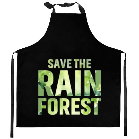 Save The Rainforest Lovely Jungle Green Kitchen Aprons