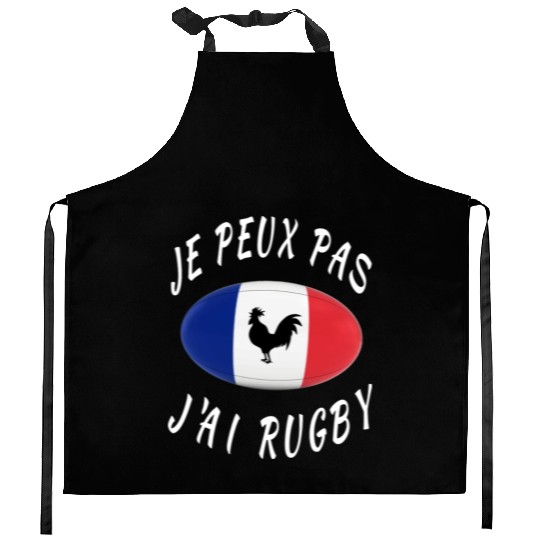 Je Peux Pas J ai Rugby France Rugby Cadeau Kitchen Aprons