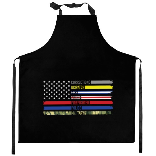 CORRECTIONS DISPATH EMS NURSE FIREFGHTER POLICE Kitchen Aprons