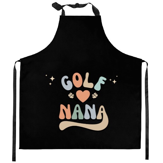Retro Golf Nana Mothers Day Kitchen Aprons