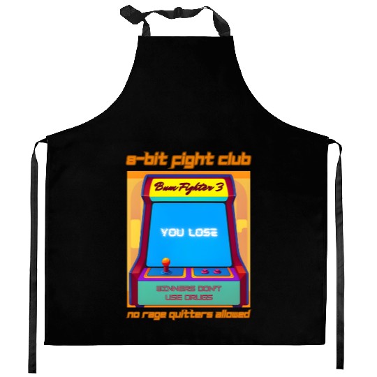 Funny Retro Gaming 80s Arcade 8-Bit Gamer Humor Kitchen Aprons