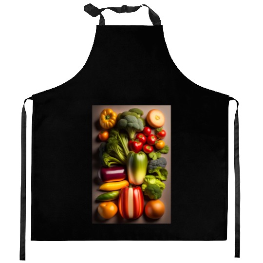 Fresh vegetable logo design in Kitchen Aprons cloths