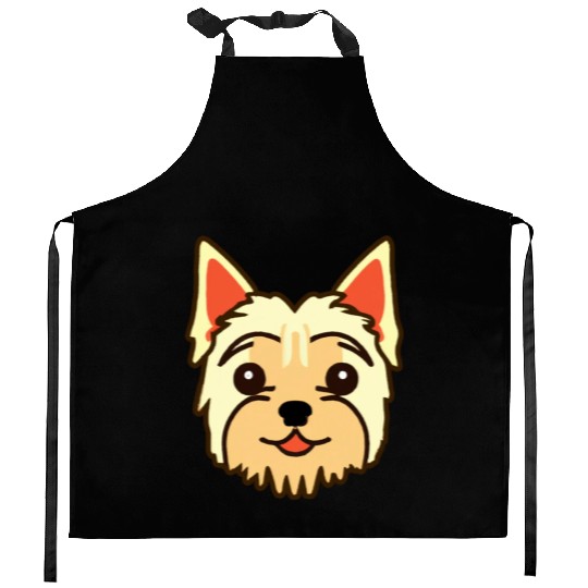 Little Yorkshire Terrier Dog Lover Yorkie Retro Kitchen Aprons