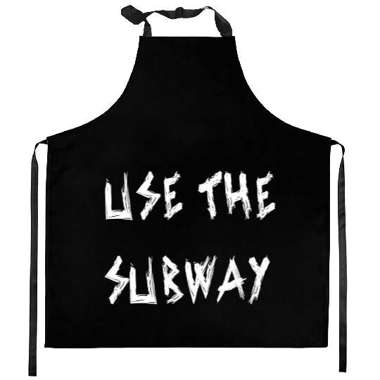 Use The Subway yellow Kitchen Aprons