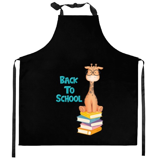 Back To School Giraffe Kitchen Aprons