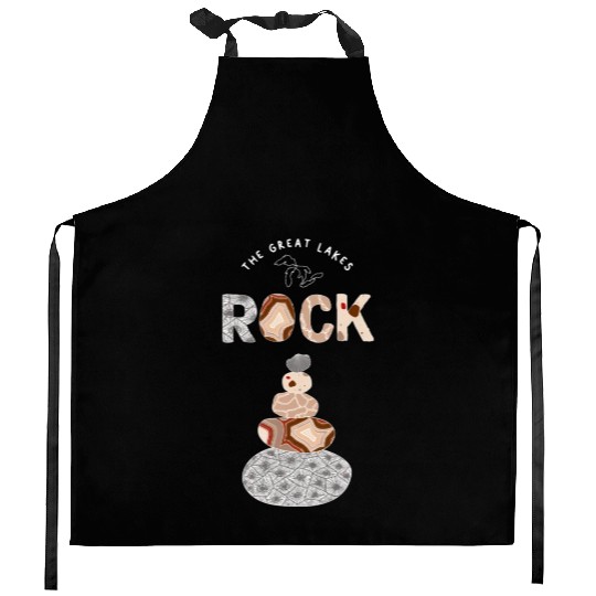 Great Lakes Rock Colored Rock Stack Petoskey Stone Kitchen Aprons
