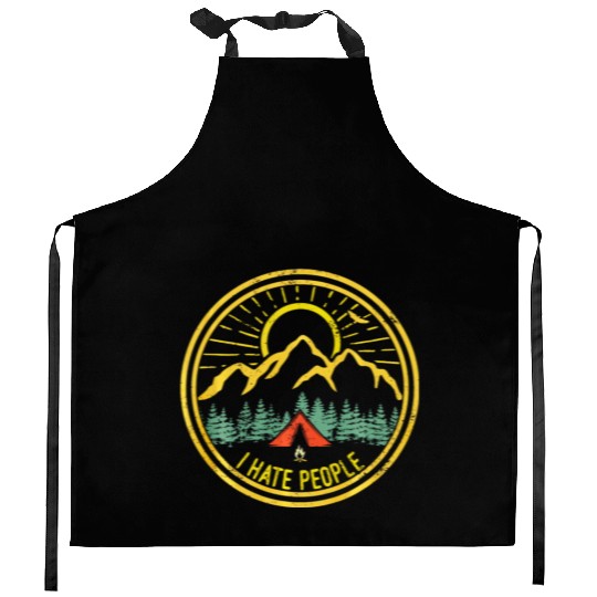 Camping I Hate People Funny Camp Lovers Kitchen Aprons