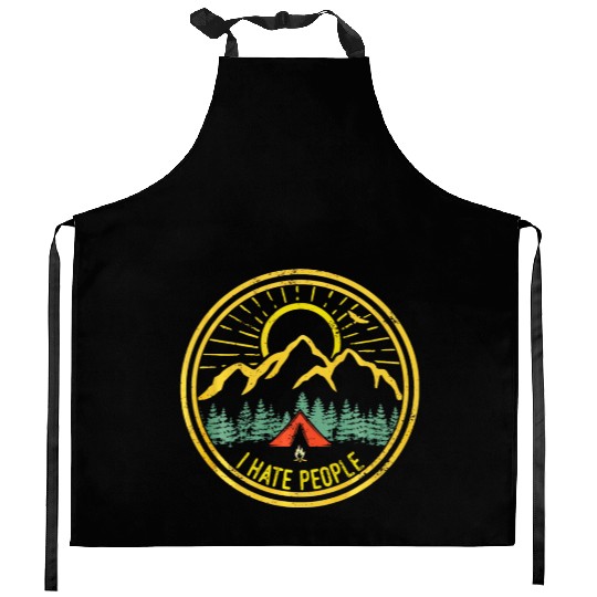 Camping I Hate People Funny Camp Lovers Kitchen Aprons