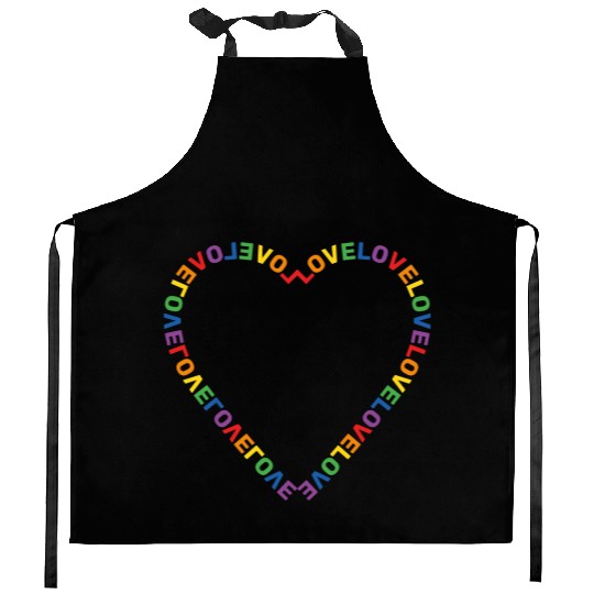 Love Heart LGBTQ+ Community Kitchen Aprons