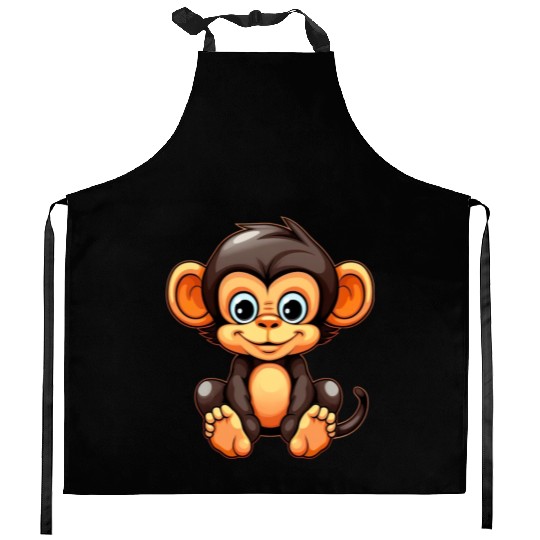 Cute Monkey for Kids for a Kid Kitchen Aprons