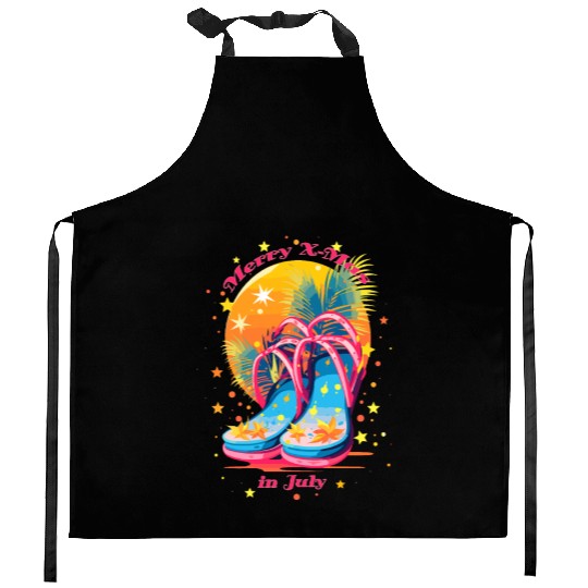 "Beach Bound Booties | "Christmas in July" Flip Kitchen Aprons