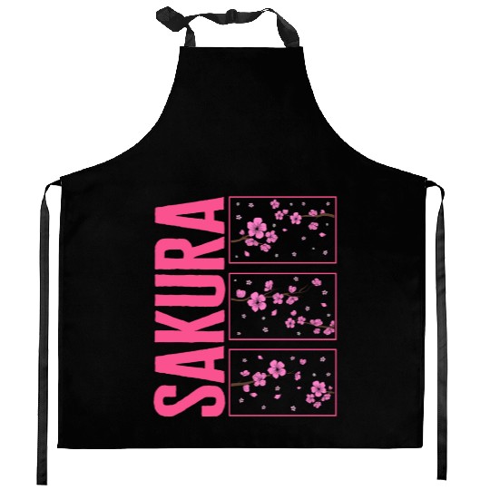 Cherry Blossom Kitchen Aprons, Sakura Kawaii Pop Culture